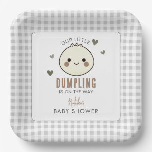 Plato De Papel Nuestro pequeño Baby Shower neutral de género
