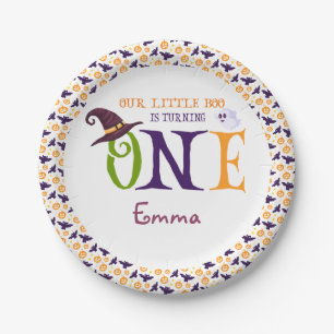 Plato De Papel Nuestro Pequeño Boo Se Convierte En Uno, Primer Cu