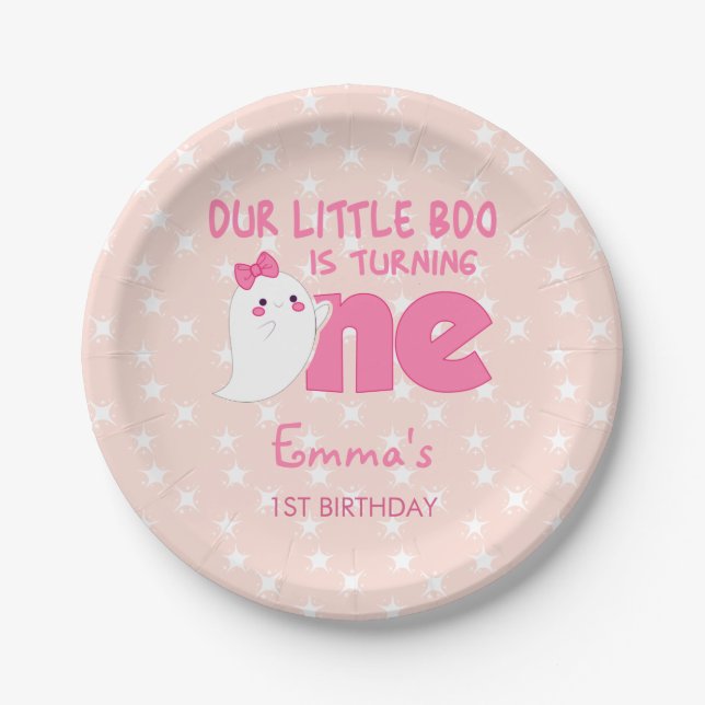 Plato De Papel Nuestro Pequeño Boo Se Convierte En Uno, Primer Cu (Anverso)