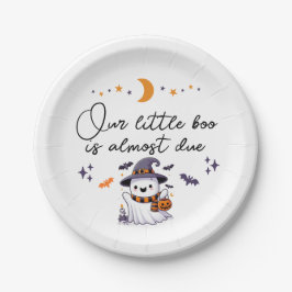 Plato De Papel Nuestro Pequeño Bote Casi Se Debe A Baby Shower