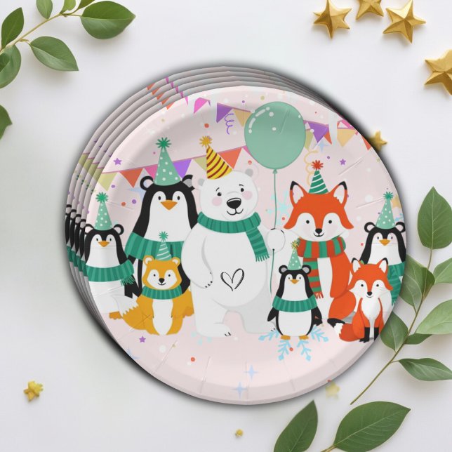 Plato De Papel Nuestro pequeño cubo | Baby Shower de animales del (Subido por el creador)