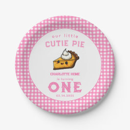 Plato De Papel Nuestro pequeño Día de Pi Cutie Primer Día de Naci