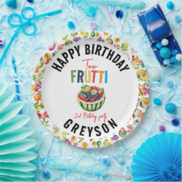 Plato De Papel Nuestro pequeño Fiesta de cumpleaños número 2