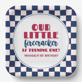 Plato De Papel Nuestro pequeño petardo cumple un cumpleaños