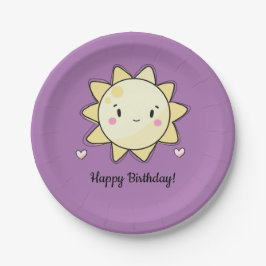 Plato De Papel Nuestro pequeño Sunshine Happy Birday Paper Plate