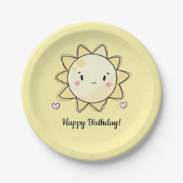 Plato De Papel Nuestro pequeño Sunshine Happy Birday Paper Plate