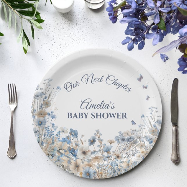 Plato De Papel Nuestro próximo capítulo Elegante prado floral en  (Subido por el creador)