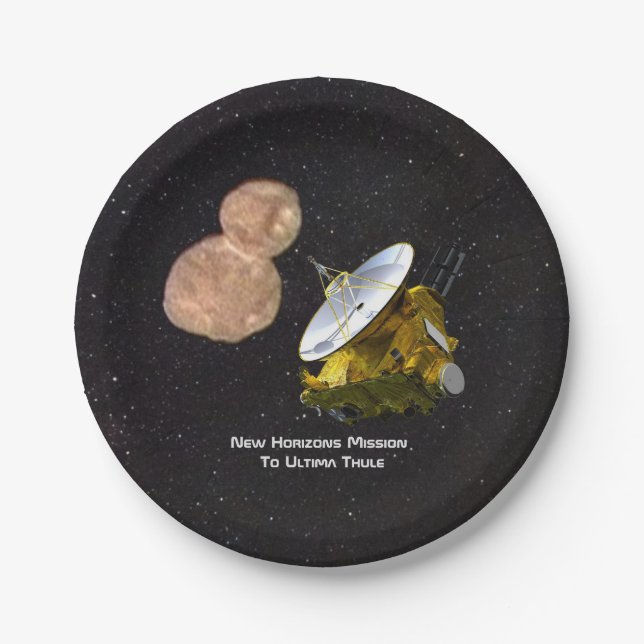 Plato De Papel Nueva Misión De Horizontes A Ultima Thule (Anverso)