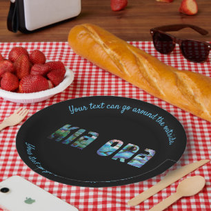PLATO DE PAPEL NUEVA ZELANDIA KIA PERSONALIZABLE ORA PAUA