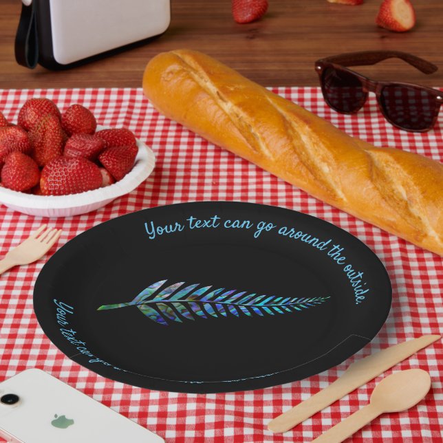 PLATO DE PAPEL NUEVA ZELANDIA PAUA FERN PERSONALIZABLE (Picnic)