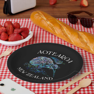 PLATO DE PAPEL NUEVA ZELANDIA PAUA KIWI
