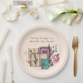 Plato De Papel Nuevo Capítulo Comienza Floral Nuevos Comienzos
