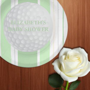 Plato De Papel Nuevo en el Club Baby Shower Preppy