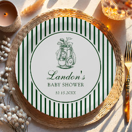 Plato De Papel Nuevo en el Club de Golf Niño Baby Shower
