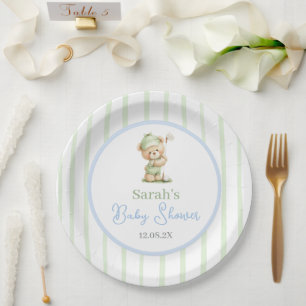 Plato De Papel Nuevo en la fiesta de baby shower del club