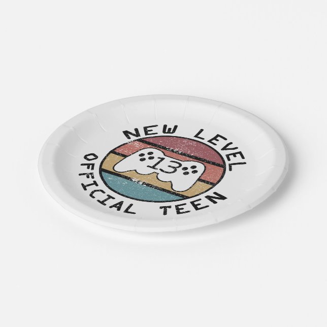 Plato De Papel Nuevo nivel 13 Adolescente Oficial - Cumpleaños Ge (Angular)