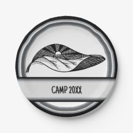 Plato De Papel Nuevo picnic de campamento personalizado en el hor