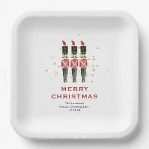 Plato De Papel Nuez Tradicional de Navidad