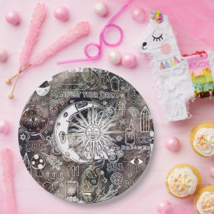 Plato De Papel Numerología Afortunada Manifestando Magia Galáctic