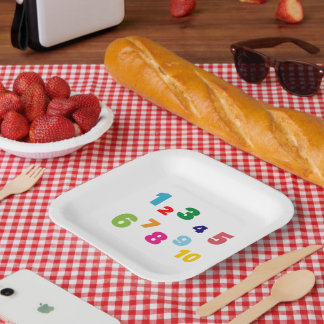 Plato De Papel Números de placa