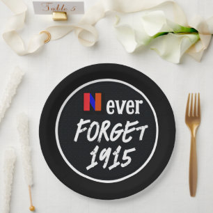 Plato de papel Nunca Olvides 1915