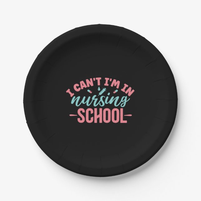 Plato De Papel Nurse Gift | I Am In Nursing School (Anverso)