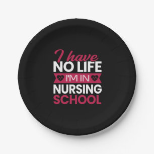 Plato De Papel Nurse Gift No Tengo Vida En Enfermería