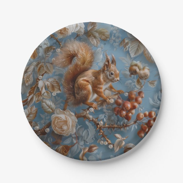 Plato De Papel Nut - Placas de papel redondo (Anverso)