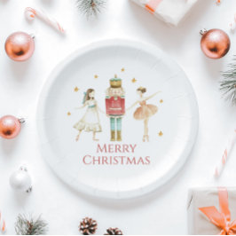 Plato De Papel Nutcracker Ballet de Invierno Navidad