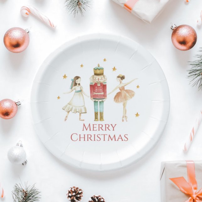 Plato De Papel Nutcracker Ballet de Invierno Navidad (Subido por el creador)