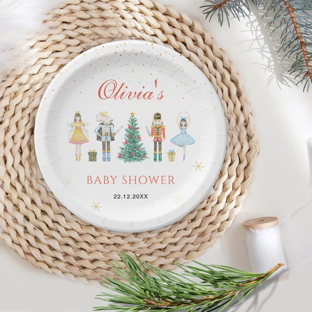 Plato De Papel Nutcracker Navidad Baby Shower (Subido por el creador)