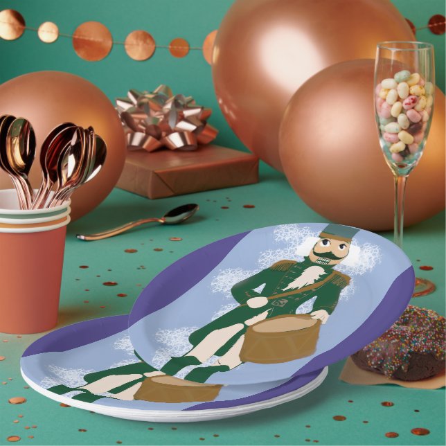 Plato De Papel Nutcracker Paper Napkin Blue-Purple Soldier (Multi)