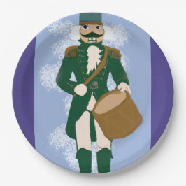 Plato De Papel Nutcracker Paper Napkin Blue-Purple Soldier