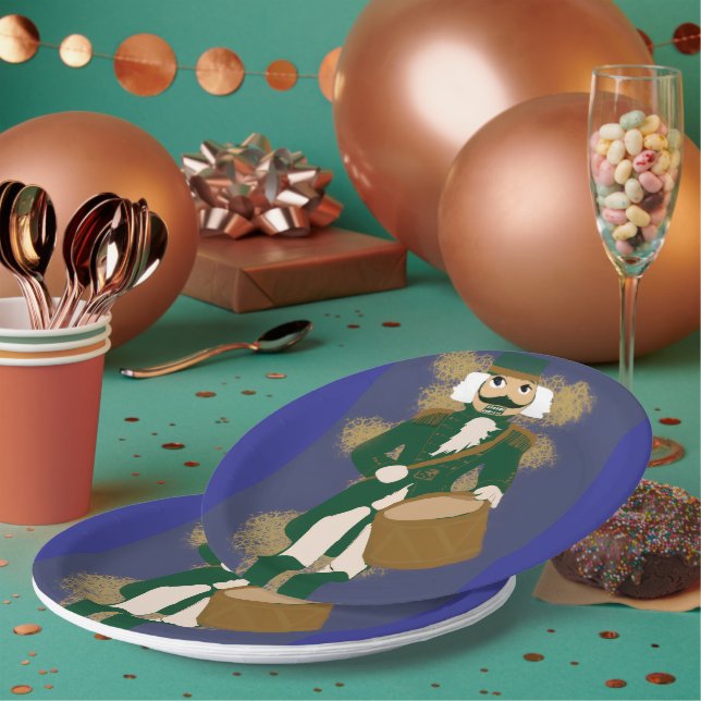 Plato De Papel Nutcracker Paper Napkin Navy Blue Soldier (Multi)