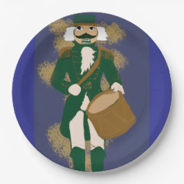 Plato De Papel Nutcracker Paper Napkin Navy Blue Soldier