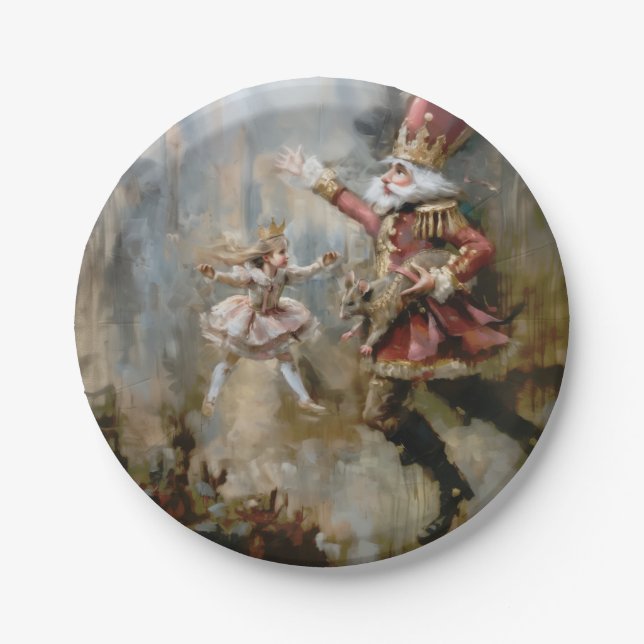 Plato De Papel Nutcracker - Placas de papel redondo (Anverso)