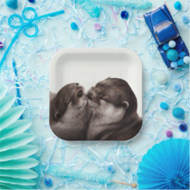 Plato De Papel Nutriciones pintadas a mano - Momento tenso de Art