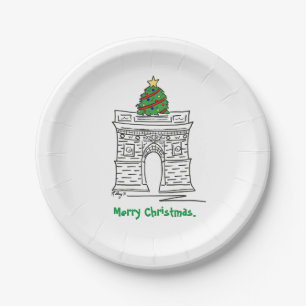 Plato De Papel NYC Washington Square Christmas Tree New York