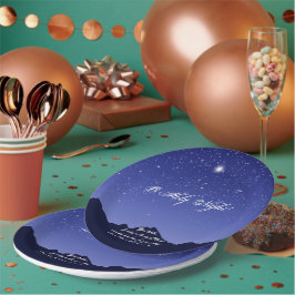 Plato De Papel O Placas de papel para Navidades de la Santa Noche