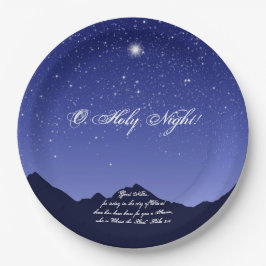 Plato De Papel O Placas de papel para Navidades de la Santa Noche