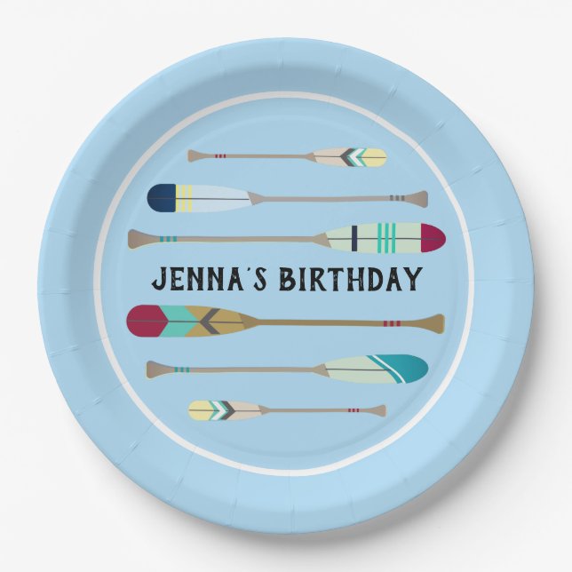 Plato De Papel Oars de estilo vintage (Anverso)