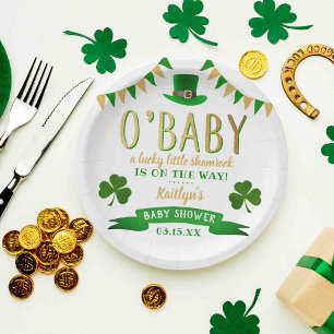 Plato De Papel O'Baby St. Patrick's Day Baby Shower
