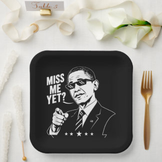 Plato De Papel Obama 2028 Me Extrañas Todavía Presidente 44 Diver