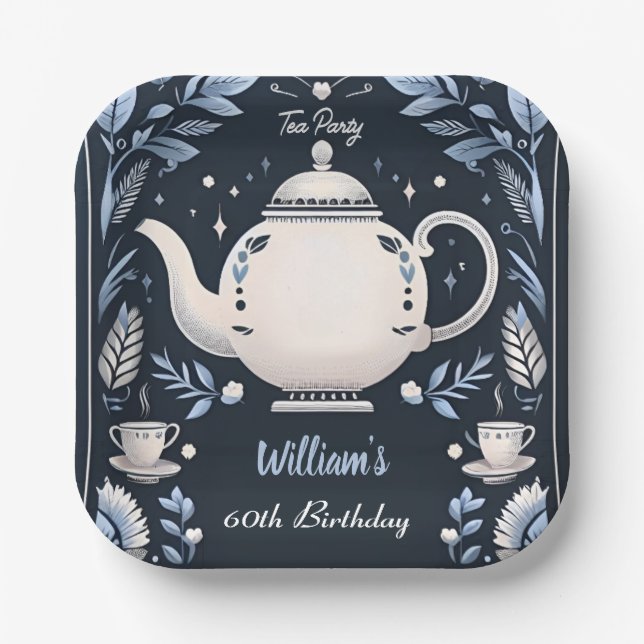 Plato De Papel Obtén la Moda real Fiesta de Té de Hadas para Adul (Anverso)