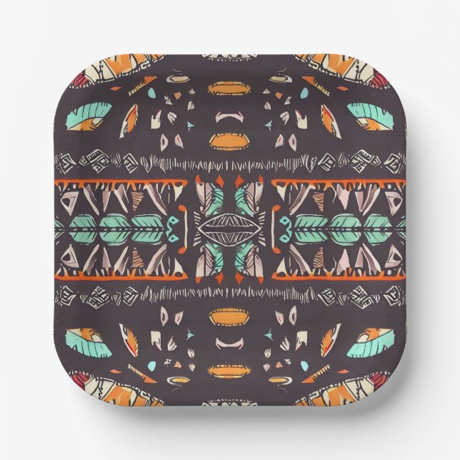Plato De Papel Occidental bohemio (Anverso)