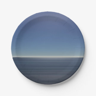 Plato De Papel Océano azul calmo