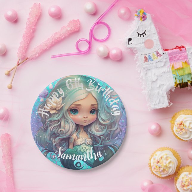 Plato De Papel Océano azul marino (Fiesta)