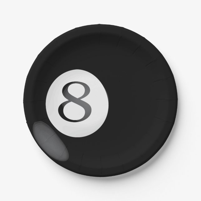 Plato De Papel Ocho placas de papel de la bola (Anverso)