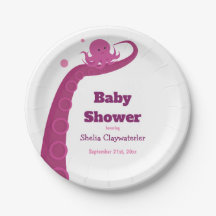 Octopus rosado | Placas de papel