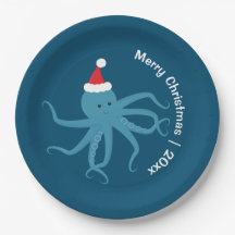Octopus Santa Merry Christmas